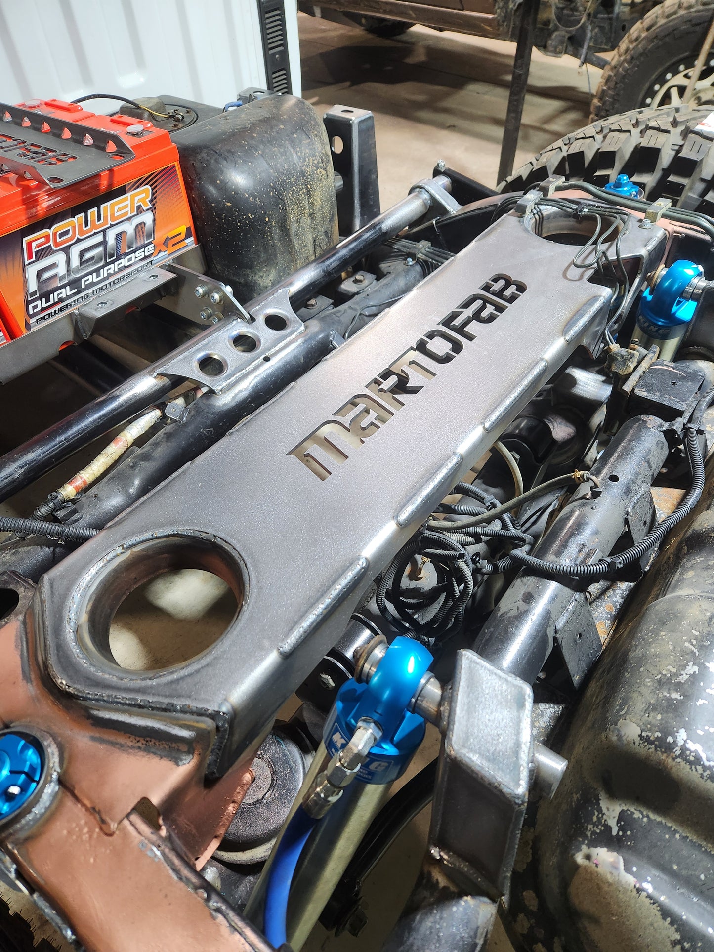 patrol ute rear coil tower brace weld in